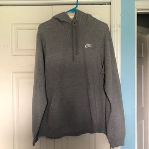 Nike Hooded Sweatshirt Hoodie Gray XL